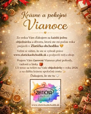 🎄✨ Krásne a pokojné Vianoce ✨🎄 Zo srdca Vám ďakujem za každú jednu objednávku a dôveru, ktorú ste mi počas roka prejavili...